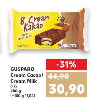 Kaufland Gusparo cream cacao / cream milk nabídka