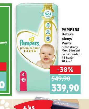 Kaufland Pampers dětské plenky nabídka