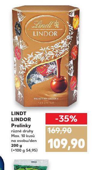 Kaufland Lindt lindor pralinky nabídka