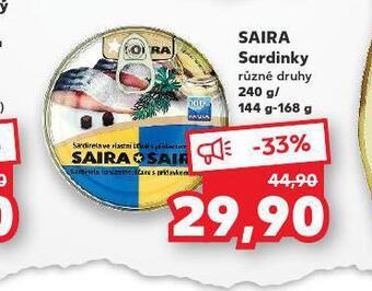 Kaufland Saira sardinky nabídka