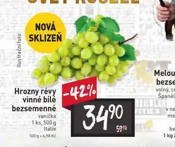 Billa Hrozny révy vnné bílé bezsemenné nabídka