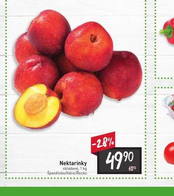 Billa Nektarinky nabídka