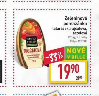 Billa Zeleninová pomazánka nabídka