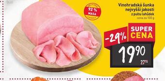 Billa Vinohradská šunka nejvyšší jakosti nabídka