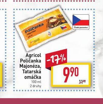 Billa Agricol poličanka majonéza, tatarská omáčka nabídka