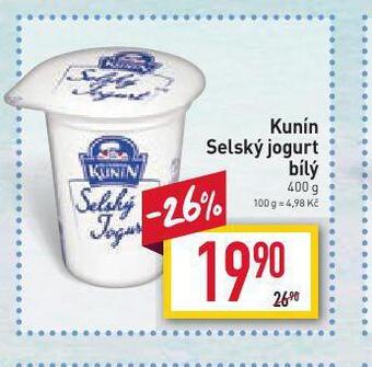 Billa Kunín selský jogurt bílý nabídka