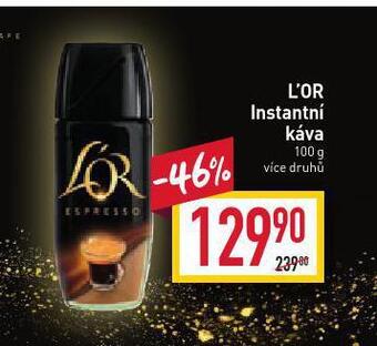 Billa L´or instantní káva nabídka