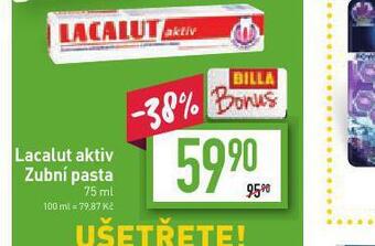 Billa Lacalut aktiv zubní pasta nabídka
