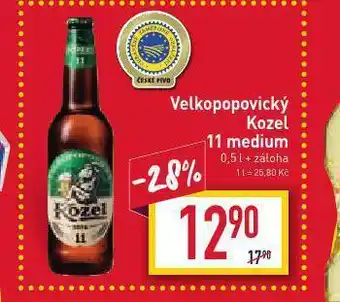 Billa Pivo velkopopovický kozel 11 medium nabídka