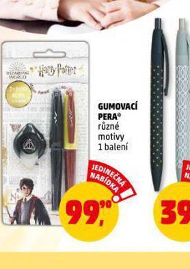Penny Market Gumovací pera nabídka