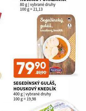 Terno Segedínský guláš, houskový knedlík nabídka