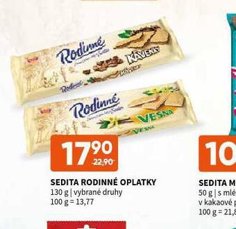 Terno Sedita rodinné oplatky nabídka