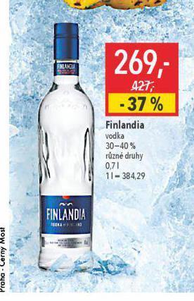 Globus Finlandia vodka nabídka