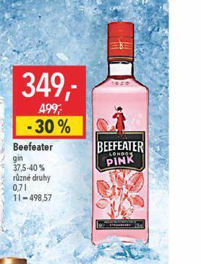 Globus Beefeater gin nabídka