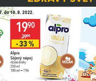 Globus Alpro sójový nápoj nabídka