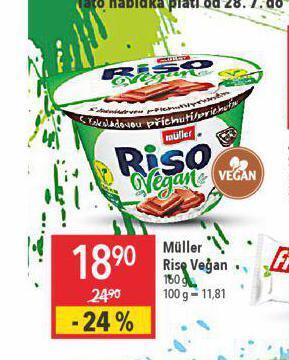 Globus Müller riso vegan nabídka