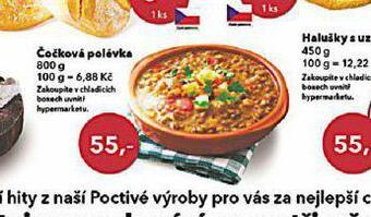 Globus Čočková polévka nabídka