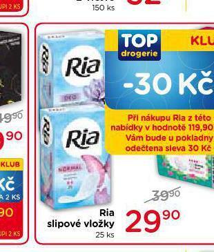 TOP drogerie Ria slipové vložky nabídka