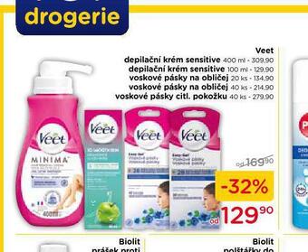 TOP drogerie Veet depilační krém sensitive nabídka