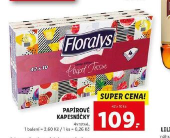 Lidl Floralys papírové kapesníčky nabídka