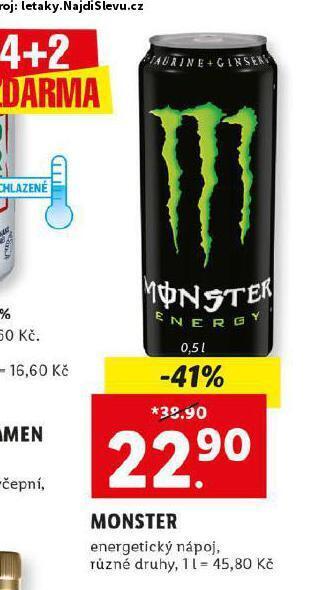 Lidl Monster energy drink nabídka