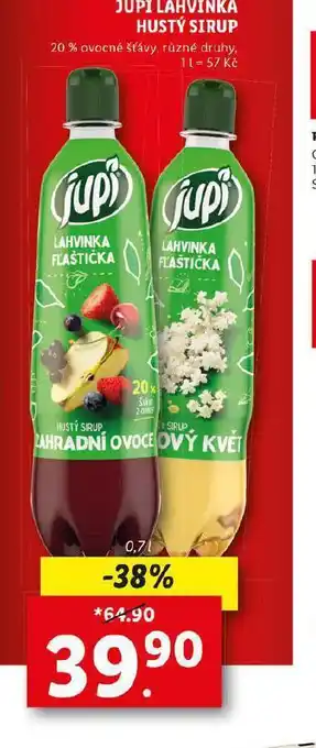 Lidl Jupí lahvinka hustý sirup nabídka