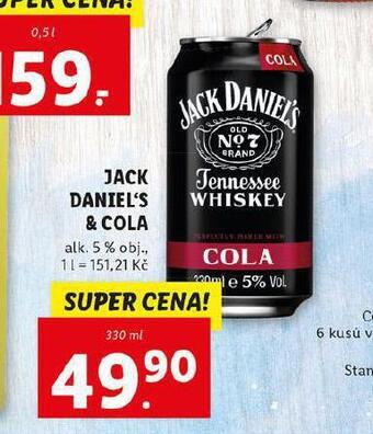 Lidl Jack daniel's & cola nabídka