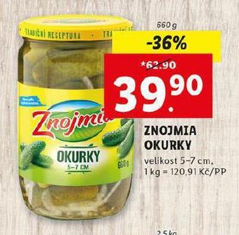 Lidl Znojmia okurky nabídka
