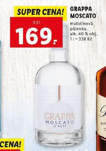 Lidl Grappa moscato nabídka