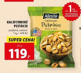 Lidl Kalifornské pistácie nabídka