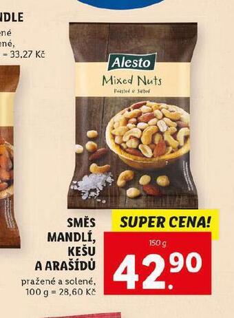 Lidl Směs mandlí, kešu a arašídů nabídka