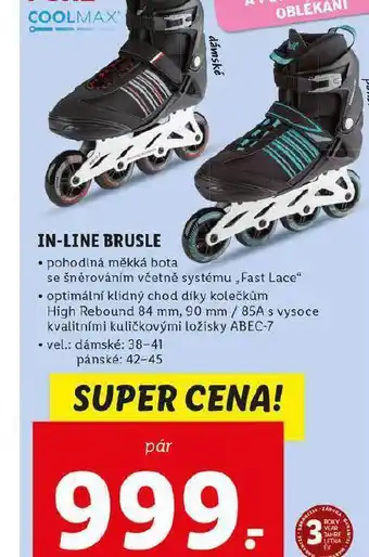Lidl In-line brusle nabídka