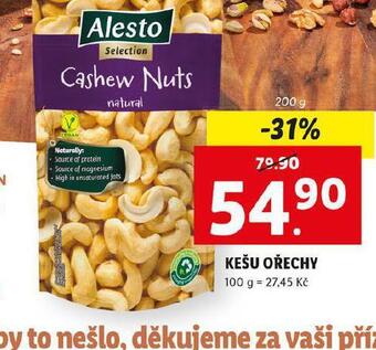 Lidl Kešu ořechy nabídka