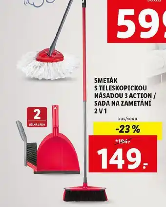 Smeták s teleskopickou násadou