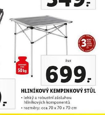 Lidl Hliníkový kempinkový stůl nabídka