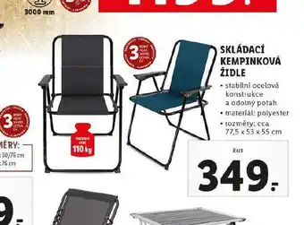 Lidl Skládací kempinková židle nabídka