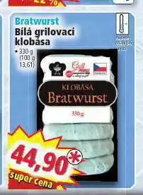 Norma Bratwurst bílá grilovací klobása na gril nabídka
