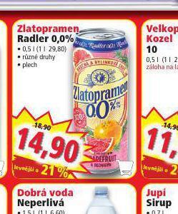 Norma Zlatopramen radler nabídka
