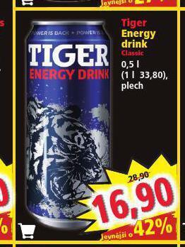 Norma Tiger energy drink nabídka