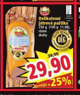 Norma Delikatesní játrová paštika nabídka