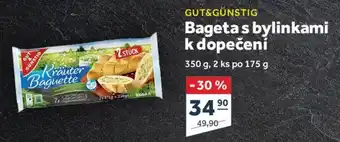 Košík Bageta s bylinkami k dopečeni 350 g nabídka