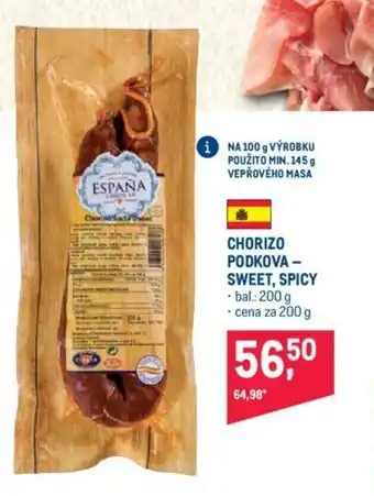 Makro Chorizo 200 g nabídka