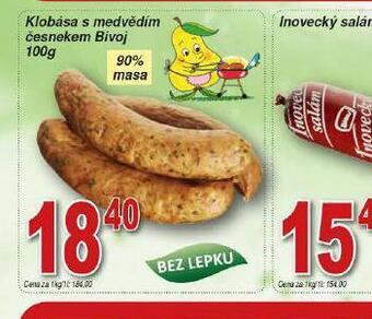 Lidl Klobása s medvědím česnekem nabídka