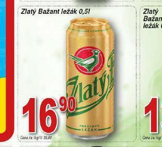 Lidl Pivo zlatý bažant ležák nabídka
