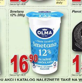 Lidl Olma smetana 12% nabídka