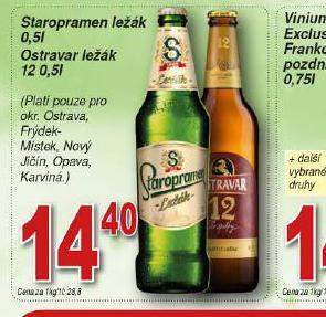 Lidl Pivo ostravar ležák nabídka