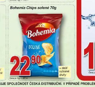 Lidl Bohemia chips solené nabídka