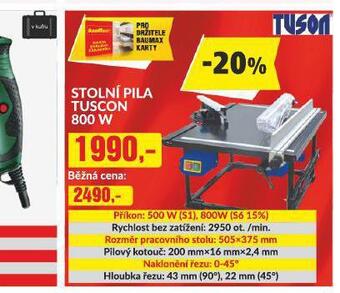 Baumax Stolní pila nabídka