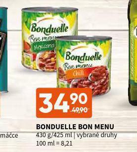 Terno Bonduelle bon menu nabídka