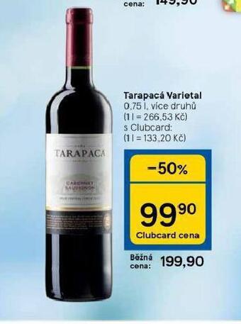 Tesco Tarapaca varietal nabídka
